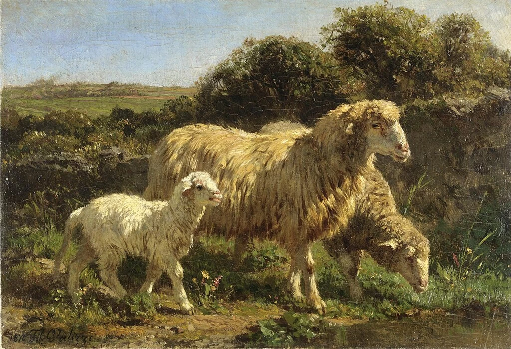 Paesaggio con pecore (1872)